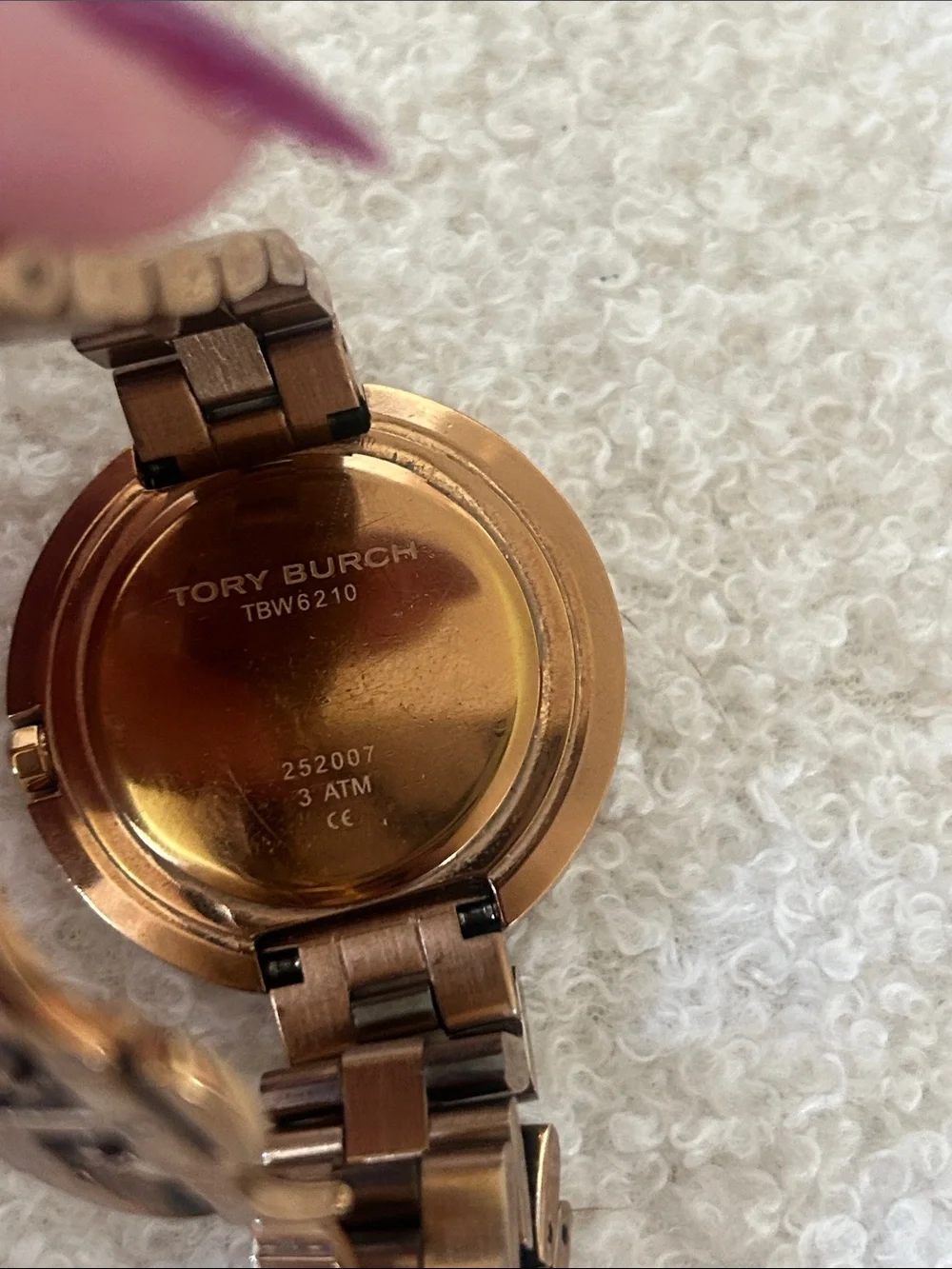 Tory Burch Rose Gold Logo Watch